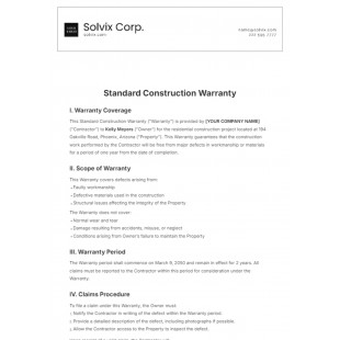 WARRANTY Excellence WARRANTY Warranty Sheet - durable high-impact construction