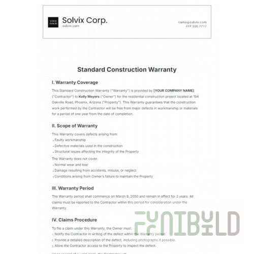 WARRANTY Excellence WARRANTY Warranty Sheet - durable high-impact construction