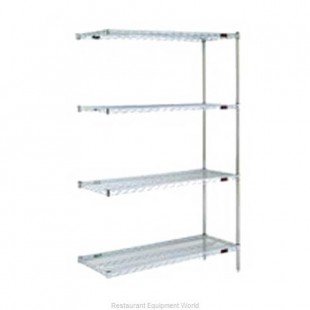 Eagle A4-63-1848E 48 Inch Add-On Shelving Unit 4 Tier Antimicrobial Finish