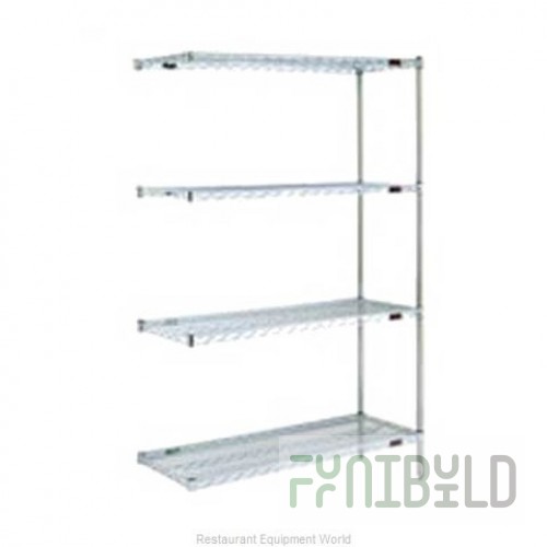 Eagle A4-63-1848E 48 Inch Add-On Shelving Unit 4 Tier Antimicrobial Finish