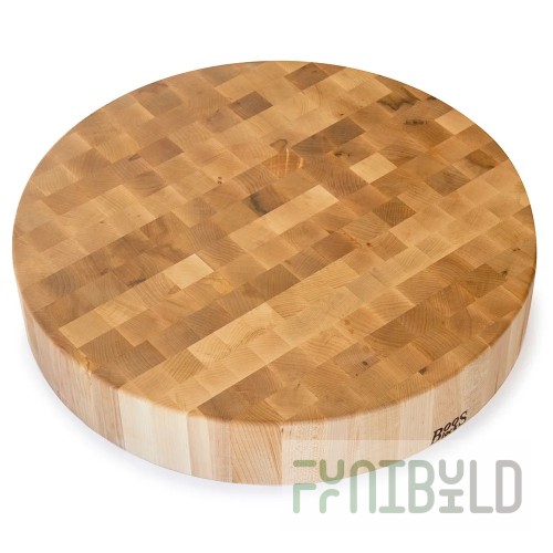 John Boos CCB24-R 24 Inch Chinese Chopping Block Oil Finish End Grain Maple