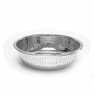 Thunder Group SLCIL15S 15 Inch Diameter Round Perforated Colander Stainless Steel Mirror Finish