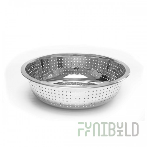 Thunder Group SLCIL15S 15 Inch Diameter Round Perforated Colander Stainless Steel Mirror Finish
