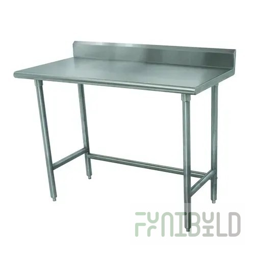 Advance Tabco TKSLAG-305-X 60 Inch Work Table 16 Gauge Stainless Steel Top with Backsplash