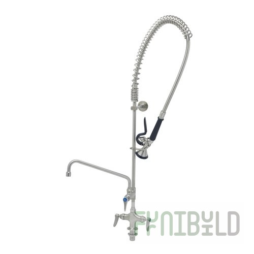 T&S Brass S-0113-A14-BY 7 Inch Deck Mount Mixing Faucet With Stream Regulator