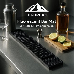 AllPoints 81800 12 Inch Bar Mat Smoke Durable Spill Protection for Bars