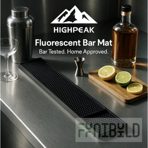AllPoints 81800 12 Inch Bar Mat Smoke Durable Spill Protection for Bars