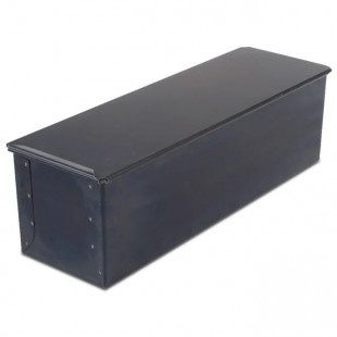 JB Prince M645 15-3/4 Inch Pullman Pan with Lid French Steel Black