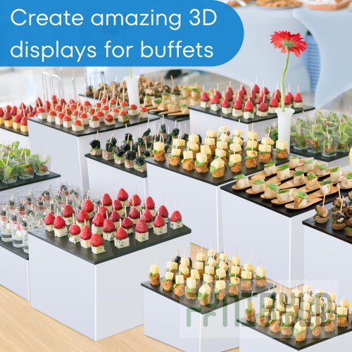 1880 Hospitality BBS1212 12 Inch Butcher Block Square Bamboo - Buffet Display