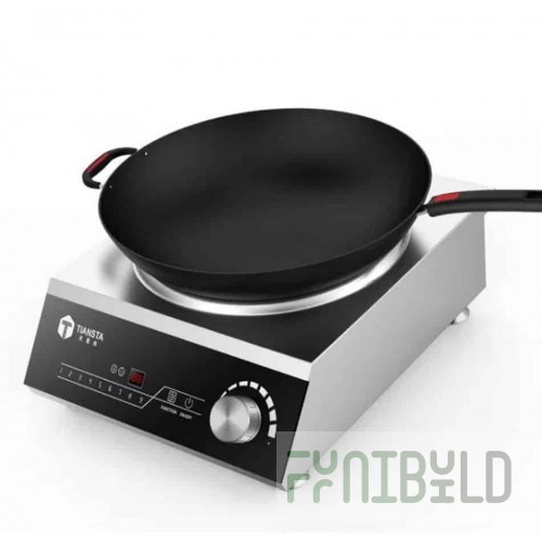 Induction cooker PEI-1N/W1, (tabletop) - 1 WOK burner; power consumption 3.5 kW. 450(372)*480*179