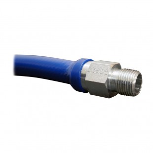 Dormont CAN1650BPQ48BX 1/2 Inch Diameter Moveable Gas Connector 48 Inch Long with SnapFast Quick Disconnect Elbow and Shoulder Nipple