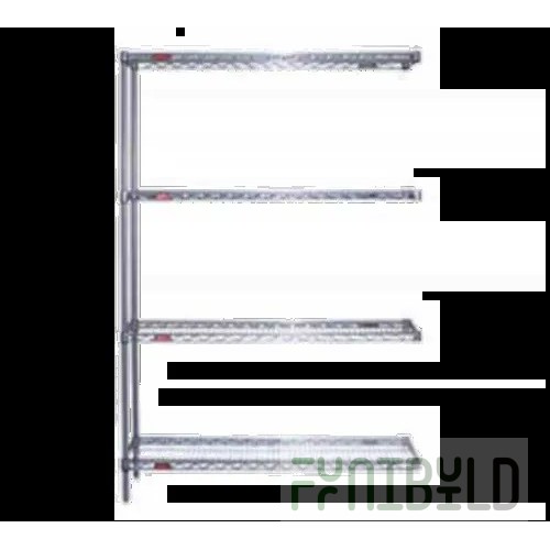 Eagle A4-63-1872V 72 Inch Add-On Shelving Unit 4-tier Wire Epoxy Coated Gray