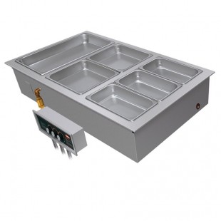 Hatco HWBI-4MA_208/60/1 57 Inch Hot Food Well Electric with Manifold Drains and Auto-fill