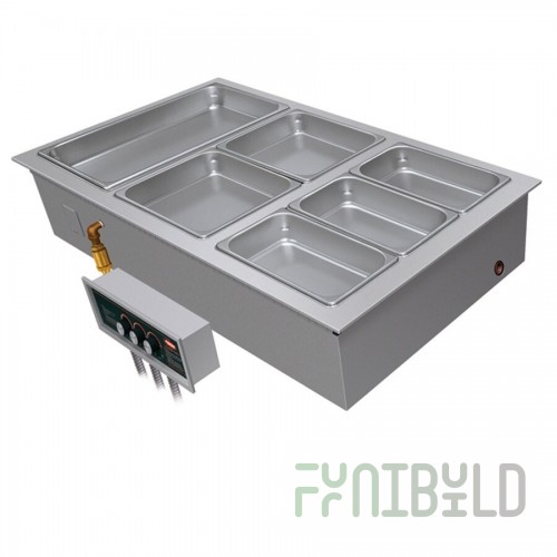 Hatco HWBI-4MA_208/60/1 57 Inch Hot Food Well Electric with Manifold Drains and Auto-fill