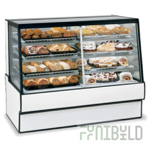 Federal Industries SQ8B 96 Inch Bakery Case Non Refrigerated with 2 Tiers and Stainless Steel