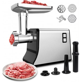 AMPTO MCC32S 18 Inch Electric Meat Grinder Heavy-duty with Stainless Steel Tray