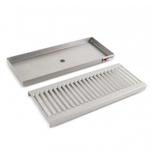 Micro Matic DP-920DSSPVD 12 Inch Surface Mount Drip Tray Trough Stainless Steel with Perforated Brass Screen