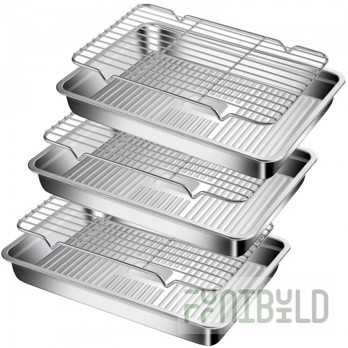 Baking tray 325x530x15 in for PKE/I (stainless steel, with 4-sided bevel) (Grill Master)