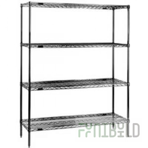 Eagle 2436Z63-5 36 Inch 5 Tier Wire Shelving Unit with Zinc Finish