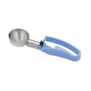 Vollrath 47394 2.4 Oz Disher Stainless Steel Squeeze Handle Sky Blue