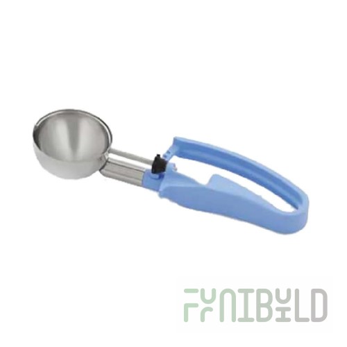 Vollrath 47394 2.4 Oz Disher Stainless Steel Squeeze Handle Sky Blue