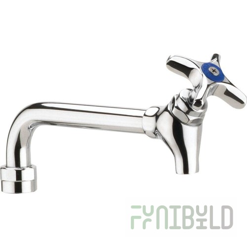 Extra 6 Inch Stainless Steel Replacement Spout with Shut-off Valve, Krowne 21-442L