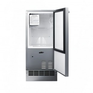 Summit BIM26H34 Ice Maker Air-Cooled With Bin Crescent Cube Style 25 Lb/Day