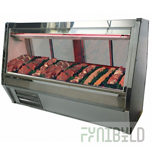 Howard-McCray SC-CMS40E-6C-S-LED 75.5 Inch Red Meat Service Case Stainless Steel
