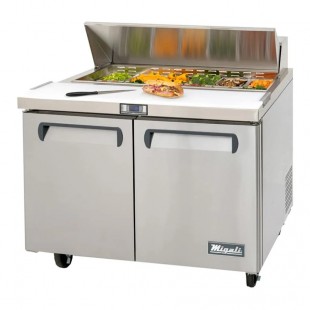 Migali Industries C-SP36-10-HC 36 Inch Refrigerated Counter 9.4 cu ft with Two Doors