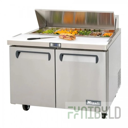 Migali Industries C-SP36-10-HC 36 Inch Refrigerated Counter 9.4 cu ft with Two Doors