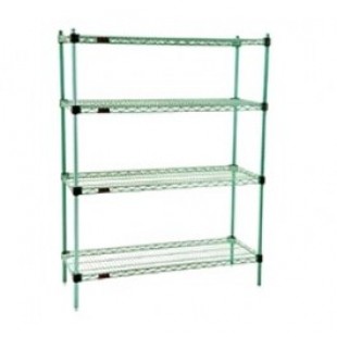 Eagle F2QA2-74-2436C 36 Inch 4 Tier Shelving Unit Wire Chrome Finish
