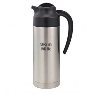Service Ideas S2SN100HHETWHT 33.8 Oz Vacuum Creamer Stainless Steel Dishwasher safe