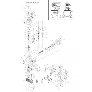 Gear for the whipping machine B-20 (brass)