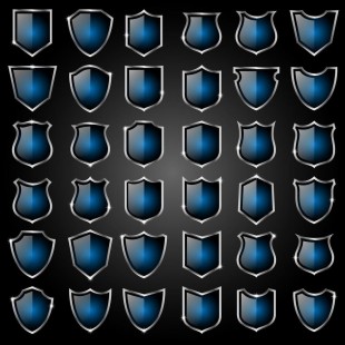 Set of shields Ilet UN (blue)