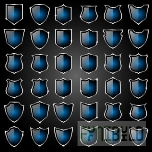 Set of shields Ilet UN (blue)
