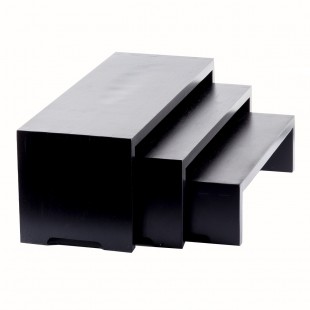 1880 Hospitality WC3000 12 Inch Wood Cube Riser Set 3 Piece Display Riser