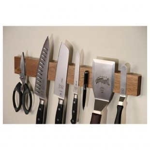 Mercer Culinary M30731AC 18 Inch Magnetic Bar with Recessed Magnets Acacia Wood