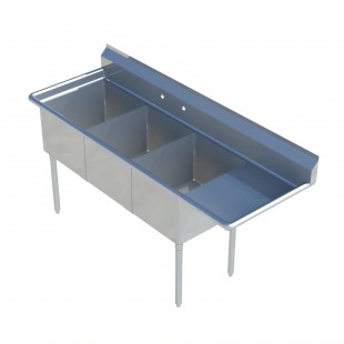 Sapphire Manufacturing SMS-3-1824-R24 Sink 3-compartment 80-1/2