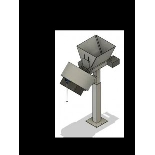 Optional Stainless Steel Self Contained Bulk Feed Hopper and Cylinder, Hobart 400IFD-HOPPER