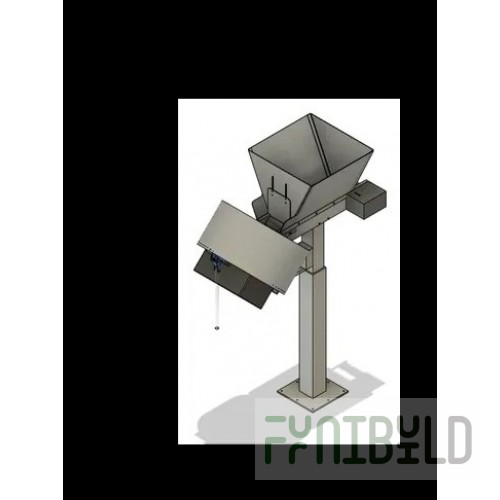 Optional Stainless Steel Self Contained Bulk Feed Hopper and Cylinder, Hobart 400IFD-HOPPER
