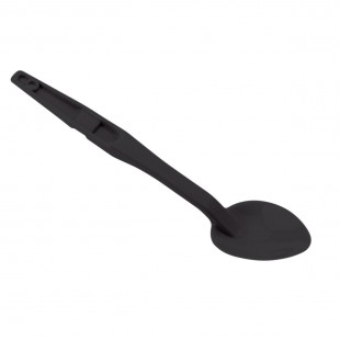 Cambro SPO13CW110 13 Inch Solid Deli Spoon Polycarbonate Black with Notched Back