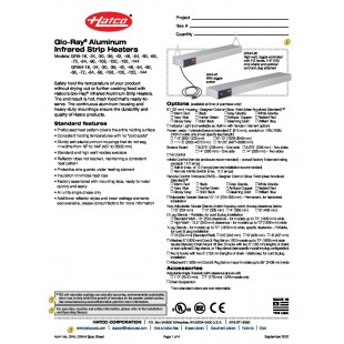 Hatco GRAHL-60_120/60/1 60 Inch High Wattage Strip Heater Aluminum with Lights