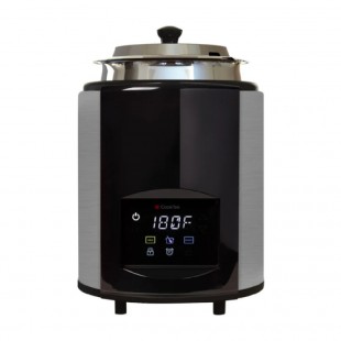 Cooktek 688201 4 Quart Electric Induction Soup Kettle with Turret and Lid