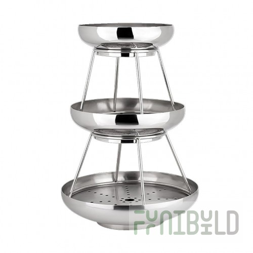 Steelite 5850JX002 Seafood Tower 2 Tier Coupe With Removable Drains X 9.5