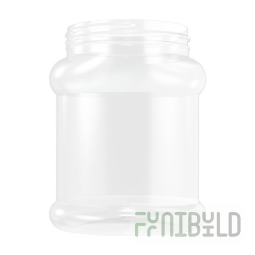 Jar 650 ml, D=127mm, round, transparent.
