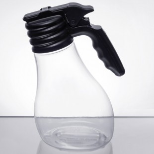 TableCraft N48 NSF Option Tritan™ 48 oz. Dispenser Bottle with Black Plastic Top
