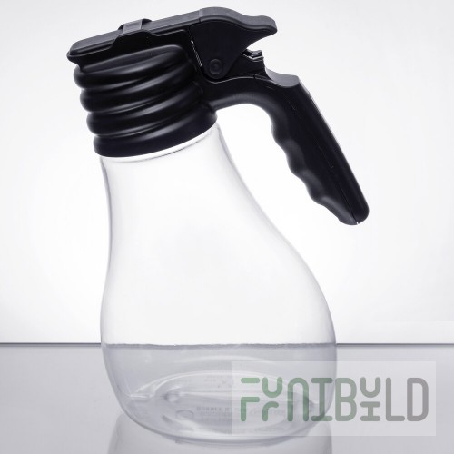 TableCraft N48 NSF Option Tritan™ 48 oz. Dispenser Bottle with Black Plastic Top