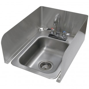 Advance Tabco K-614C 17 Inch Removable Splash for Drop In Sink with Posts