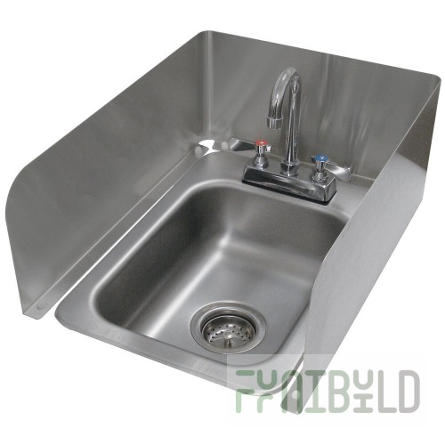 Advance Tabco K-614C 17 Inch Removable Splash for Drop In Sink with Posts