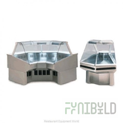 Federal Industries SQRIC45 53-1/2 Inch Refrigerated Deli Corner Case Stainless Steel with CondensateEvaporator